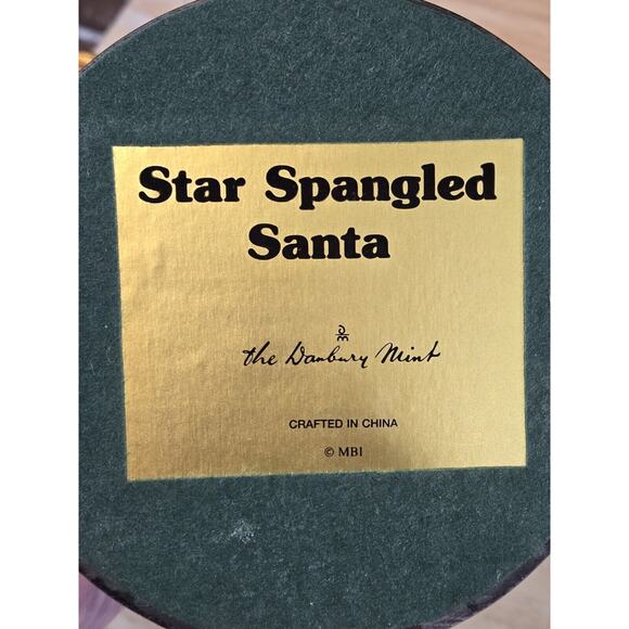 Star Spangled Santa Danbury Mint Patriotic American Flag Christmas USA - Picture 5 of 5